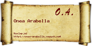 Onea Arabella névjegykártya